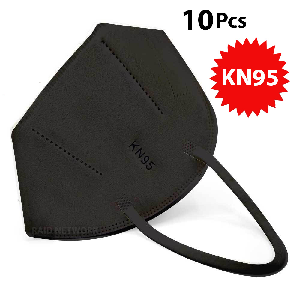 10 Pack KN95 BLACK Face Mask Cover Protection Respirator Masks KN 95 5